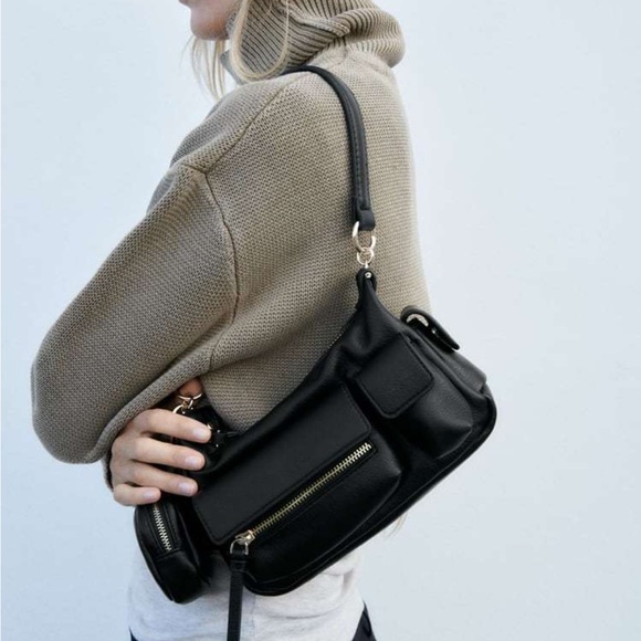 ZARA SHOULDER BAG WITH POCKETS - Picture 1 of 13